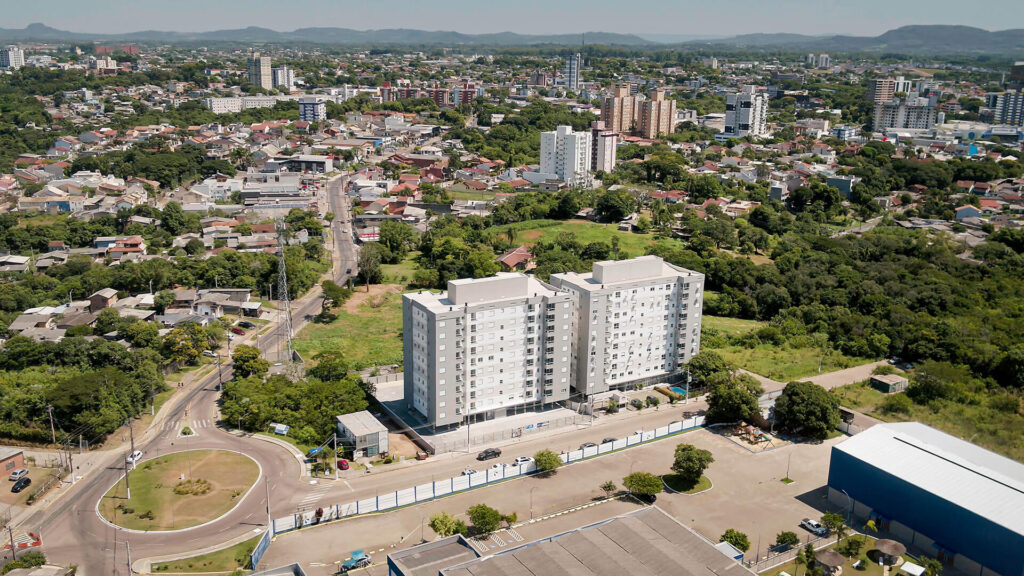 Solar da Figueira — Área externa (Passo das Pedras, Gravataí). Imagem de divulgação da incorporadora.